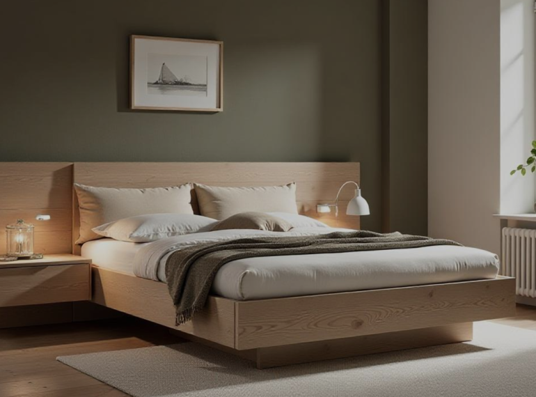 Lits modernes en menuiserie bois réalisés par Nova Star