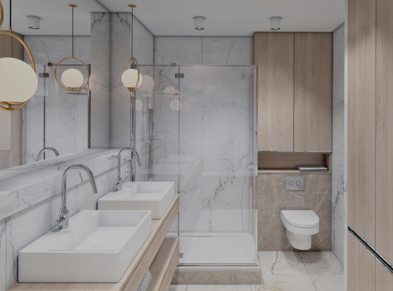 Projet de rénovation sanitaire avec aménagement de salle de bain moderne design Nova Star