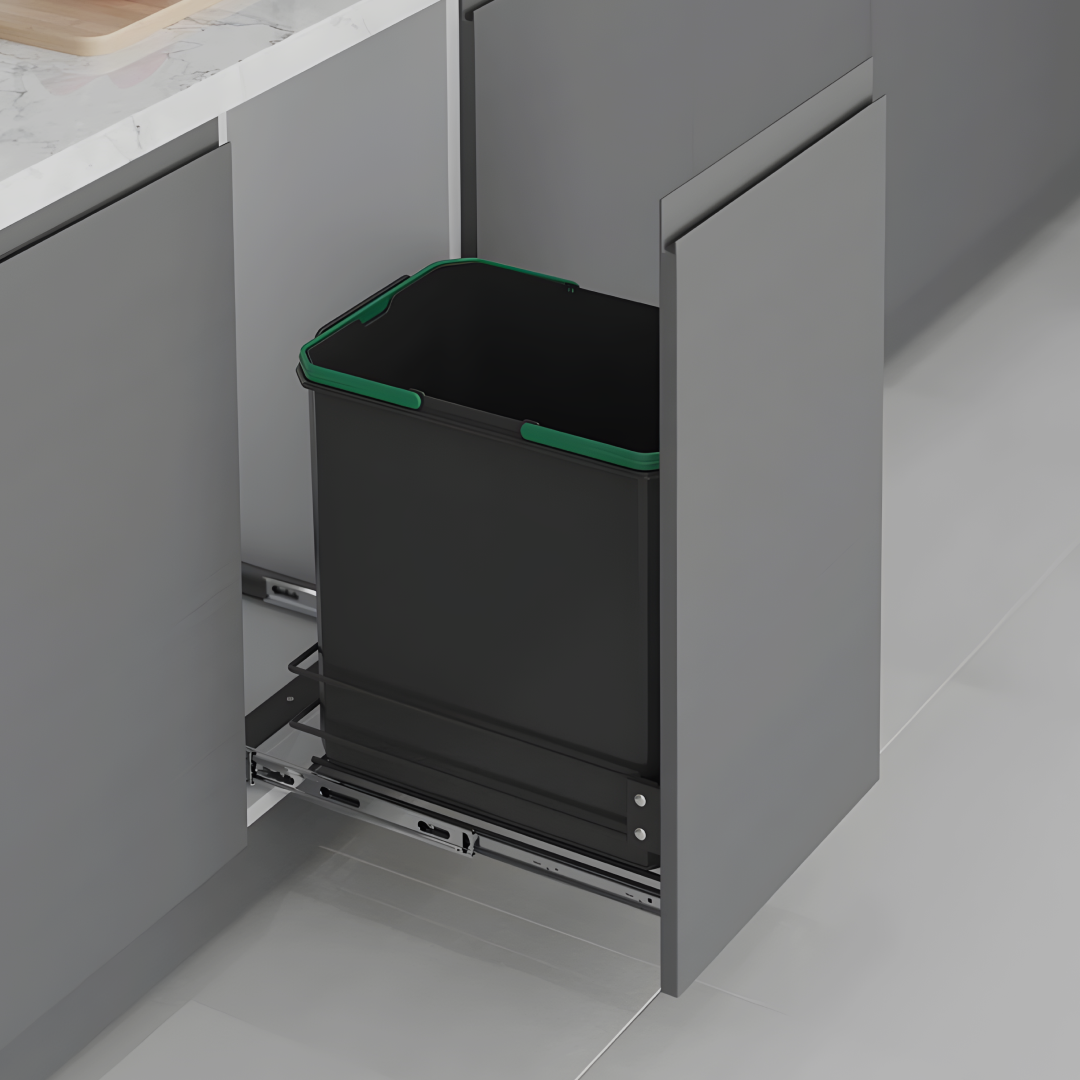 Poubelles intégrées discrètes et fonctionnelles pour cuisines moderne Nova Star